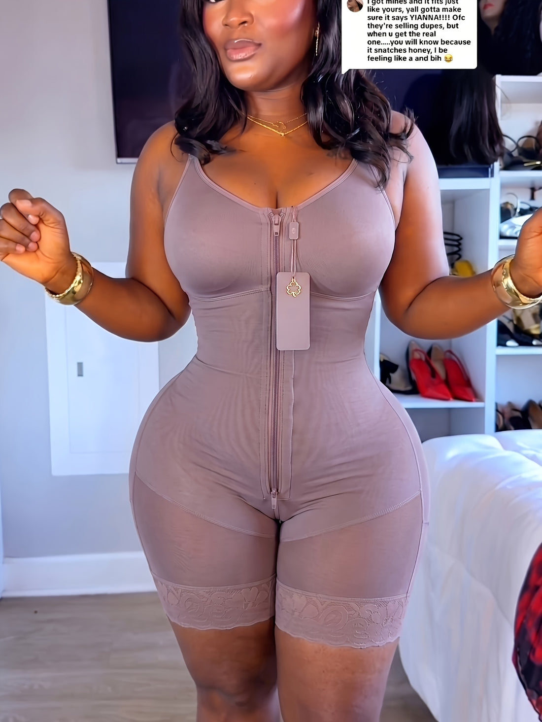 womens zipper tummy control lifting