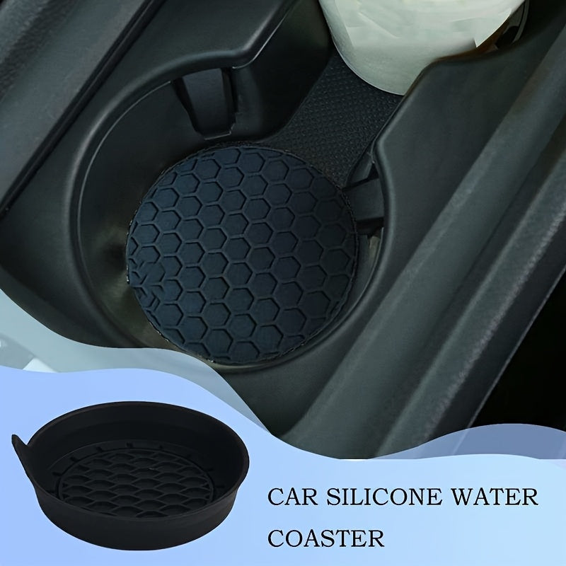 car silicone coaster car universal round car
