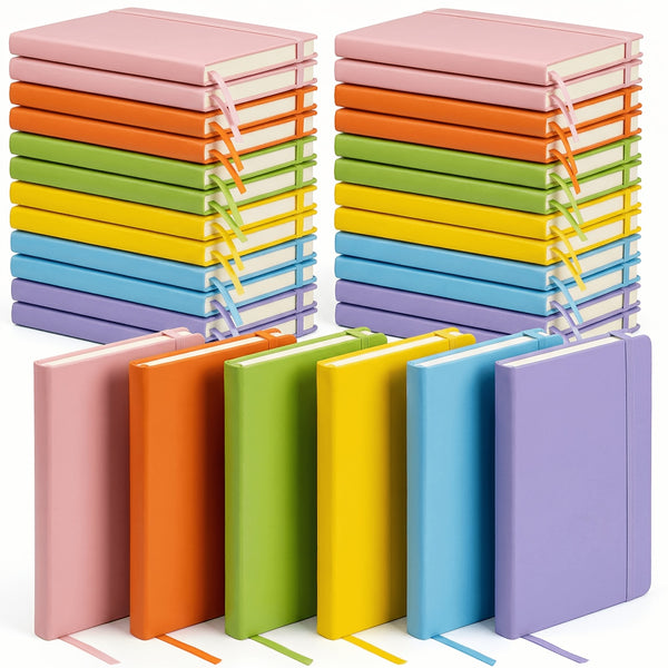 set 6 pu leather bound journals featuring 160 pages