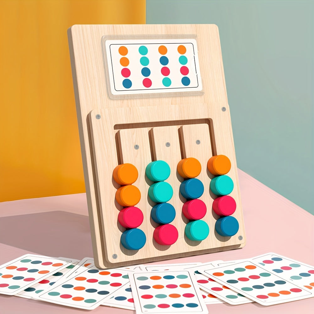 wooden color puzzle enhance focus hand eye