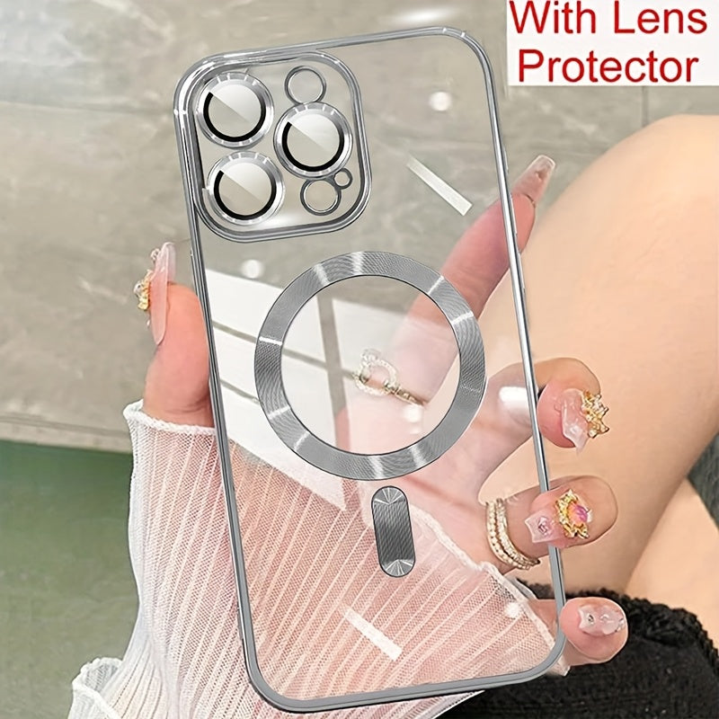 magnetic thin phone case plating full camera protection