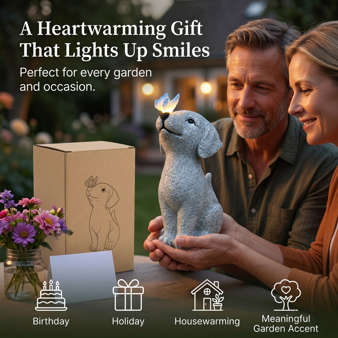 outdoor lamp dog sculpture resin