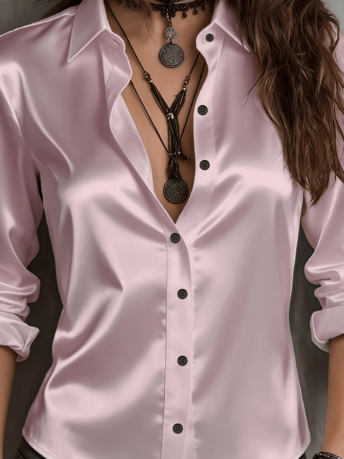womens season commuter satin shirt temu
