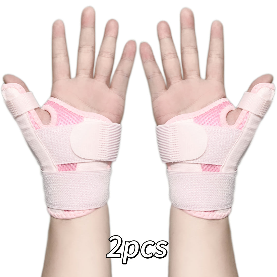 2pcs adjustable thumb wrist support braces breathable fabric
