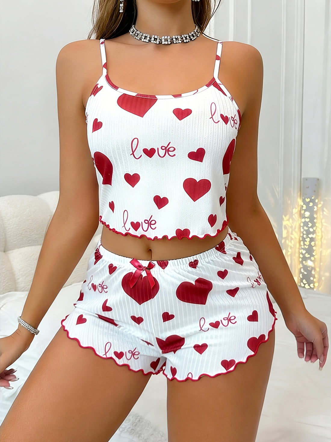 womens casual print ribbed strappy shorts