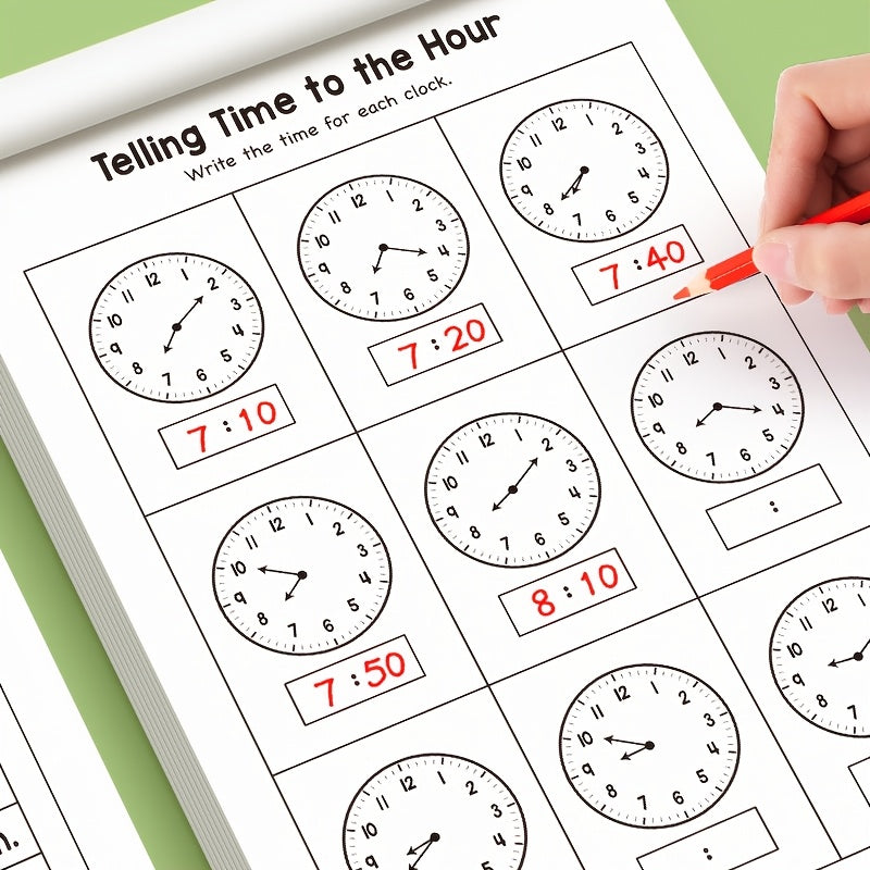 workbook children learn time suitable homeschooling