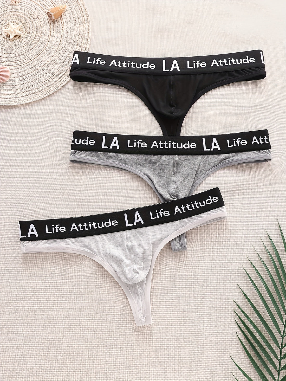 set stylish breathable low underwear in