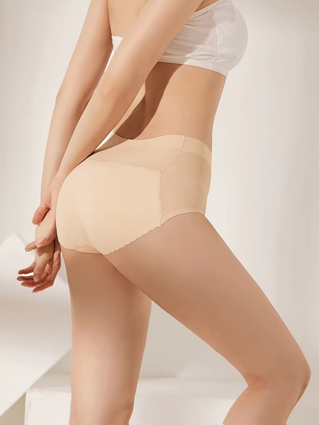 womens lifting panties pads peach