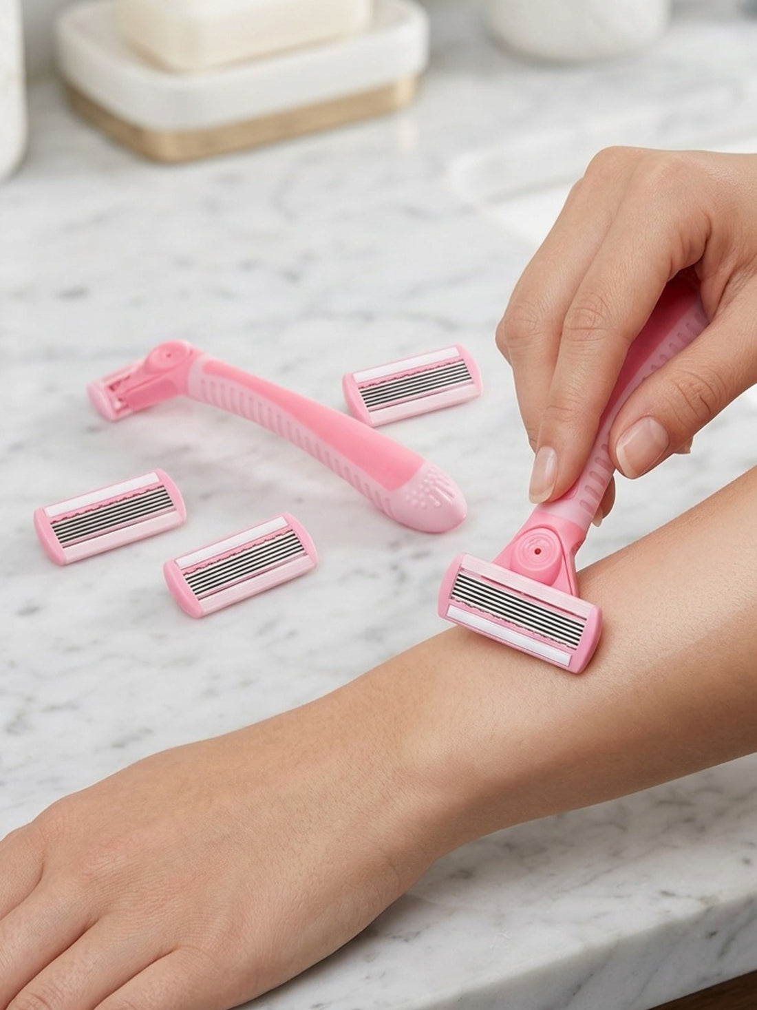 1 handle 18 womens epilator body bikini manual razor