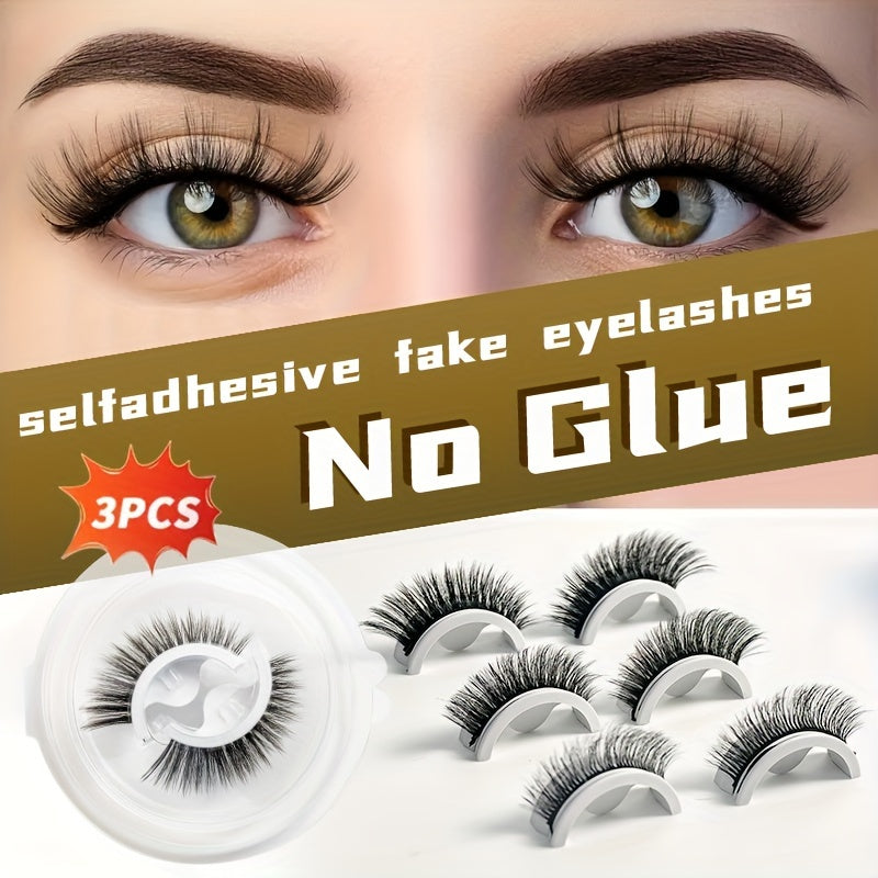 self false eyelashes 3 pairs set pre reusable
