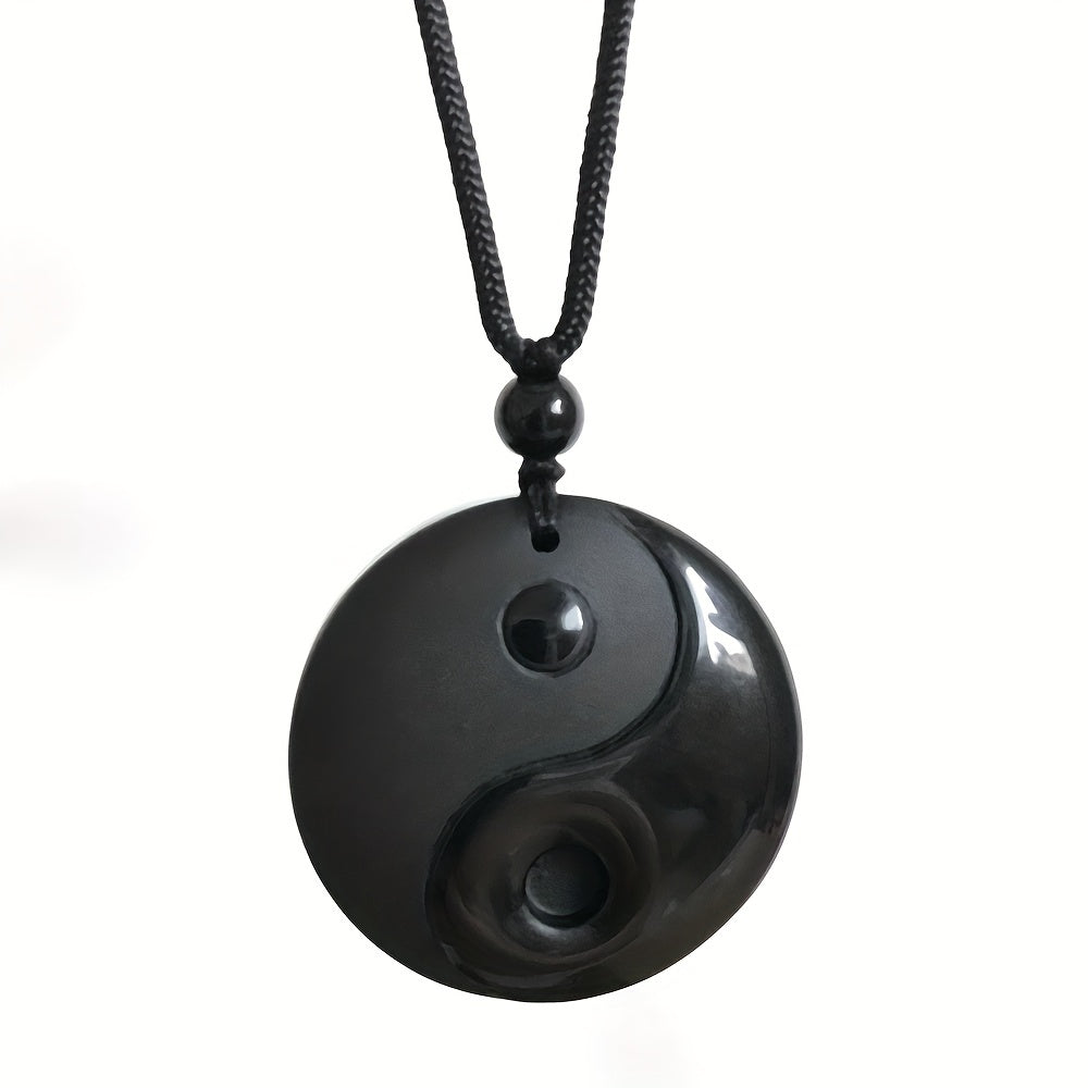 obsidian yin yang bagua pendant | temu Temu