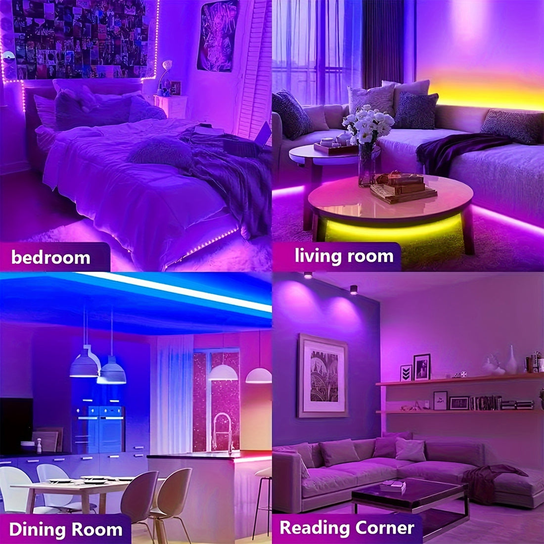 100 lights bedroom color changing led strip