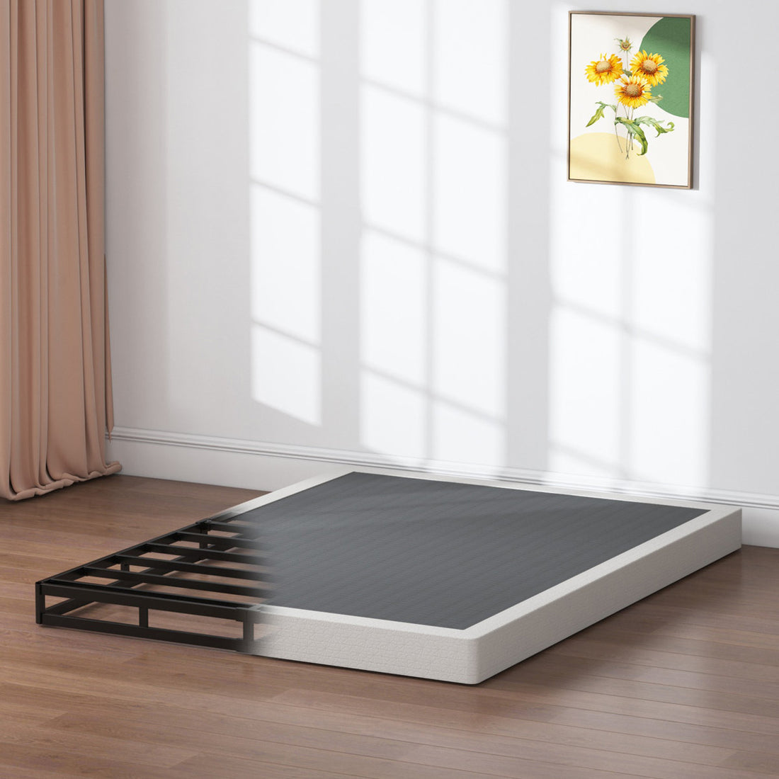 5 Inch Box Spring Low Profile Metal Frame Heavy Duty Easy Assembly