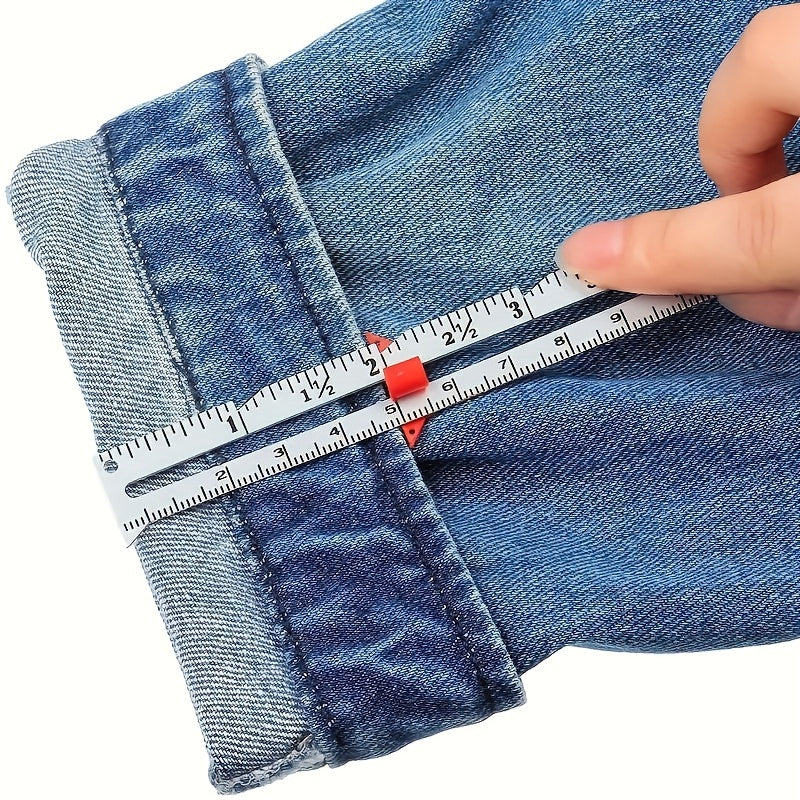 handmade ruler metal edge measuring sewing tool