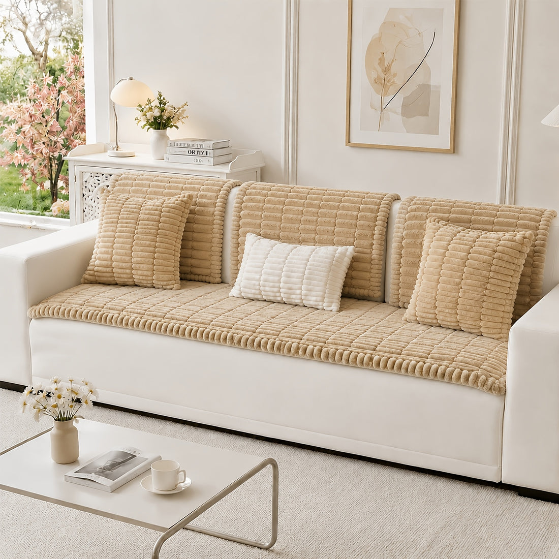 1 quilted thick sofa cushion bohemian style removable