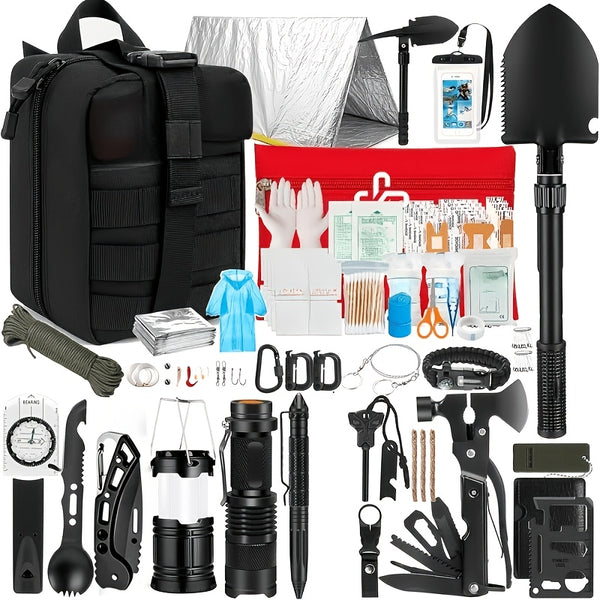outdoor survival gear kit 249pcs aid set