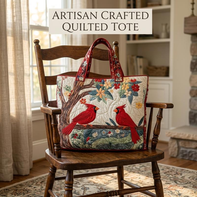 womens red bird 3d printed quilted