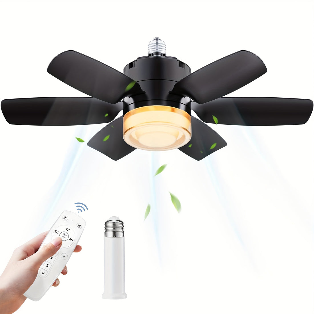 socket ceiling fans lights remote socket dimmable led