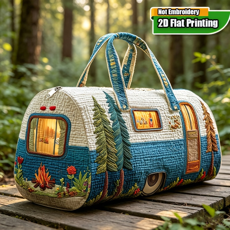 2d flat printing not embroidery van theme travel bags