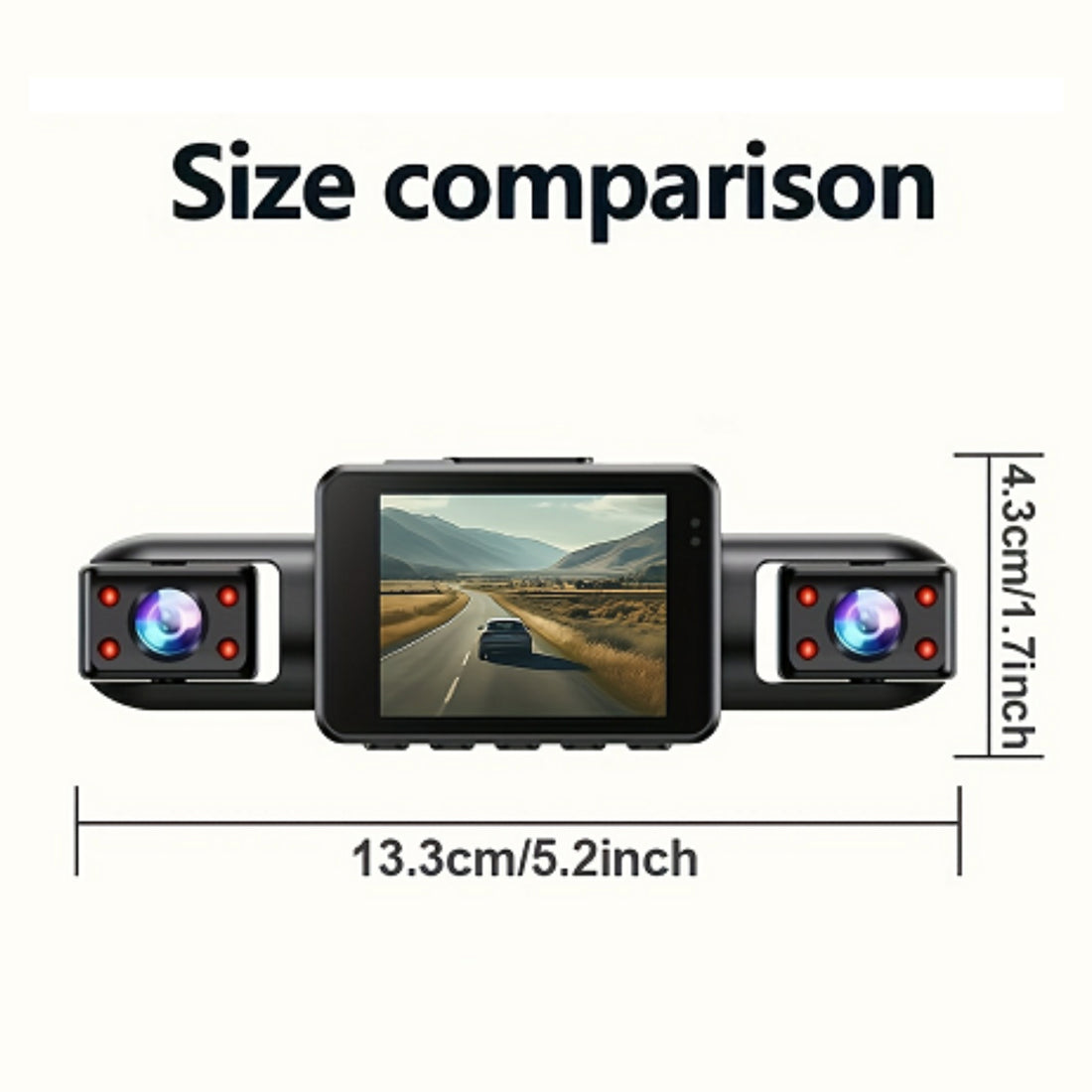multi angle dash cam four lenses front rear 1080p