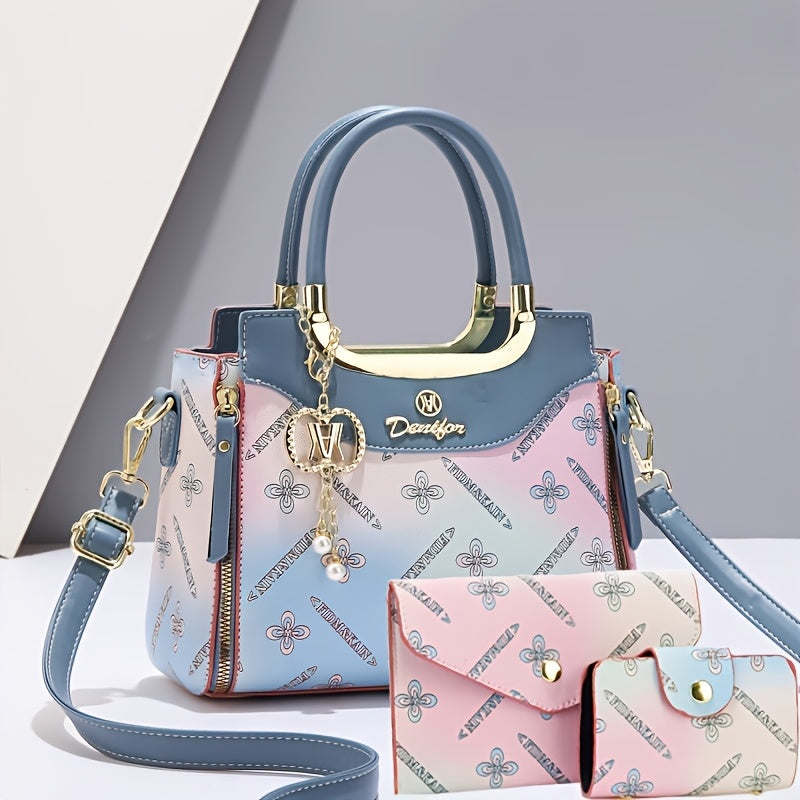 womens 3pcs handbag set fashion bag geometric