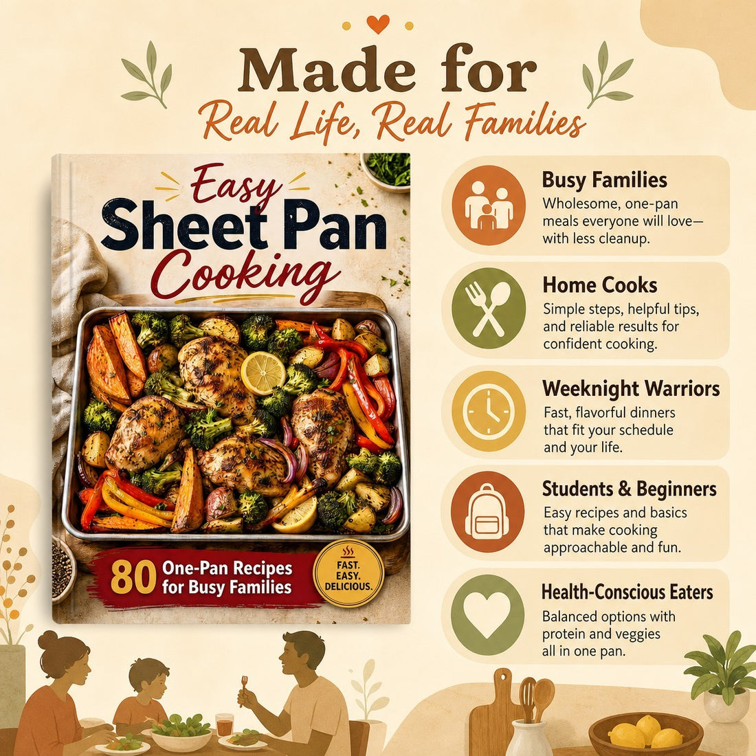 easy sheet 80 recipes busy families temu