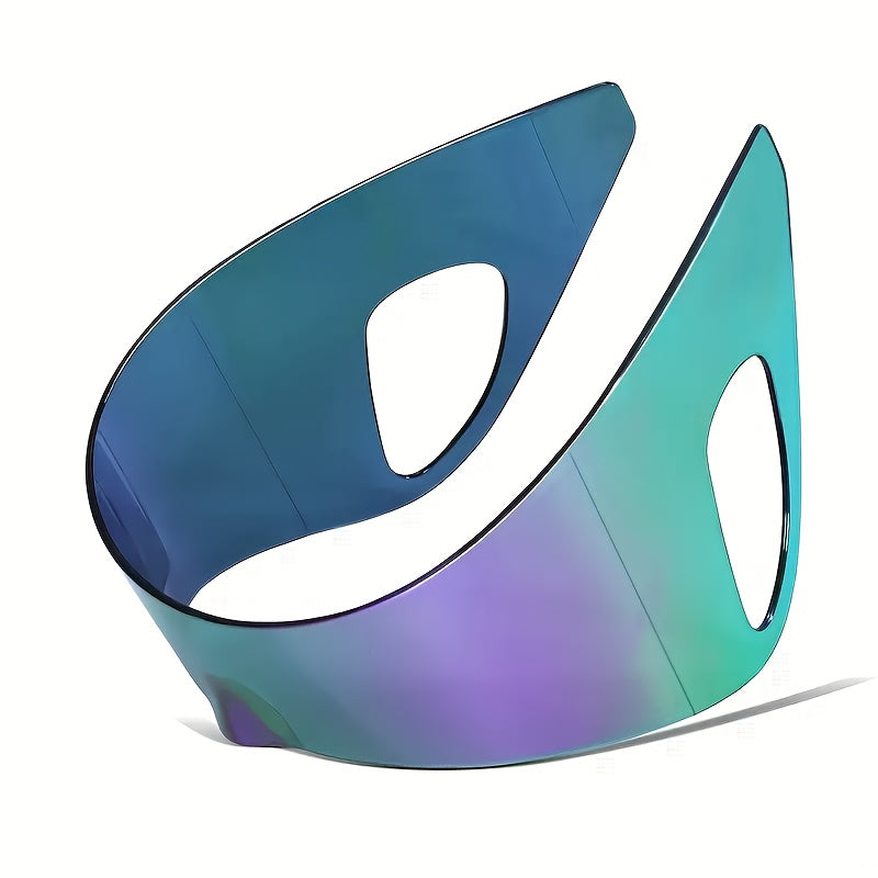 unisex oversized wrap around rimless mask fashion