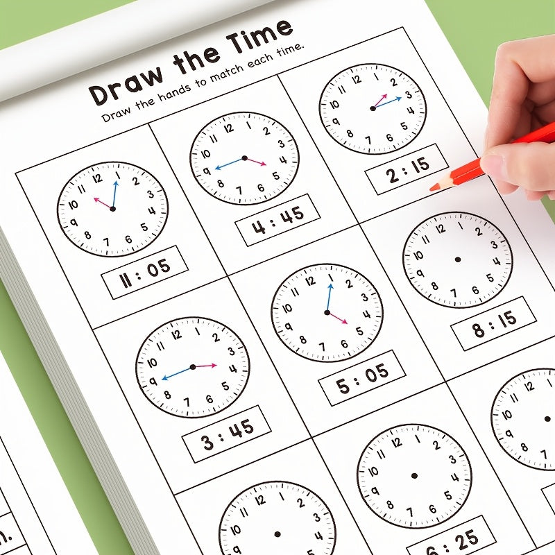 workbook children learn time suitable homeschooling