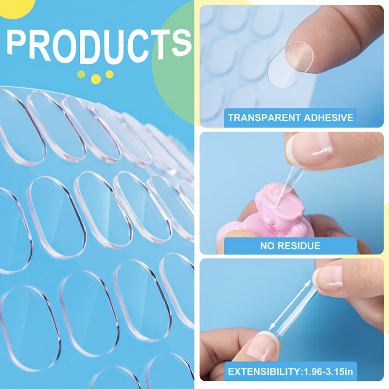 transparent double sided dots removable sticky