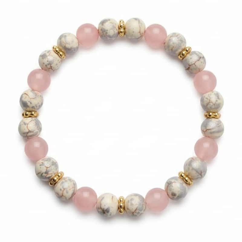 anxiety pink white contrast natural quartz womens