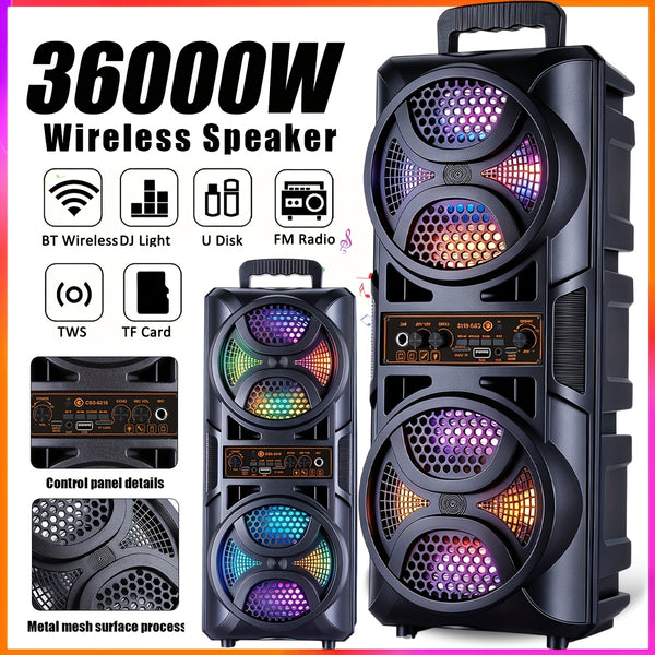 portable large speaker subwoofer microphone suitable karaoke
