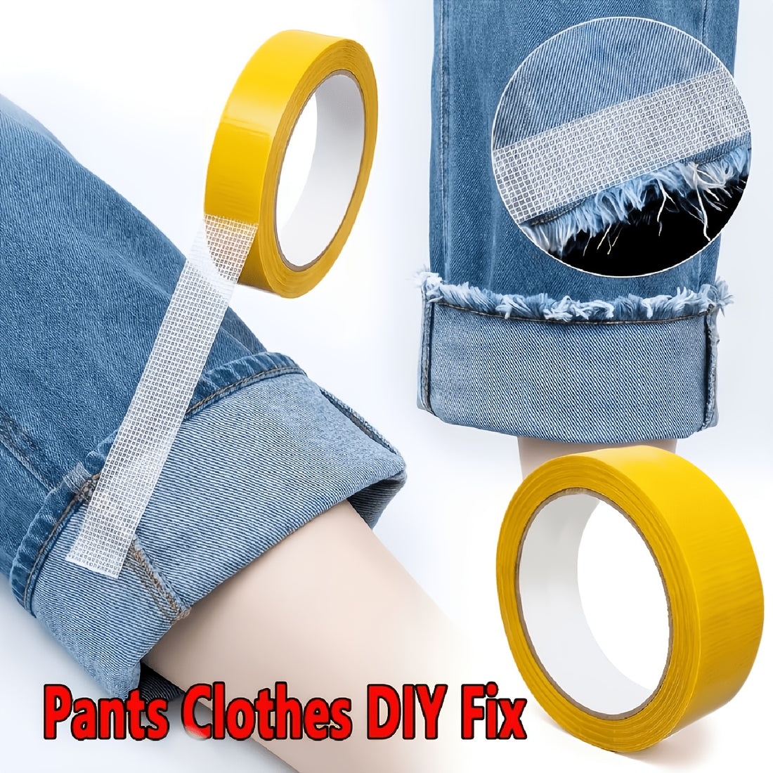 2 rolls 550cm no sew fabric tape clothing tape
