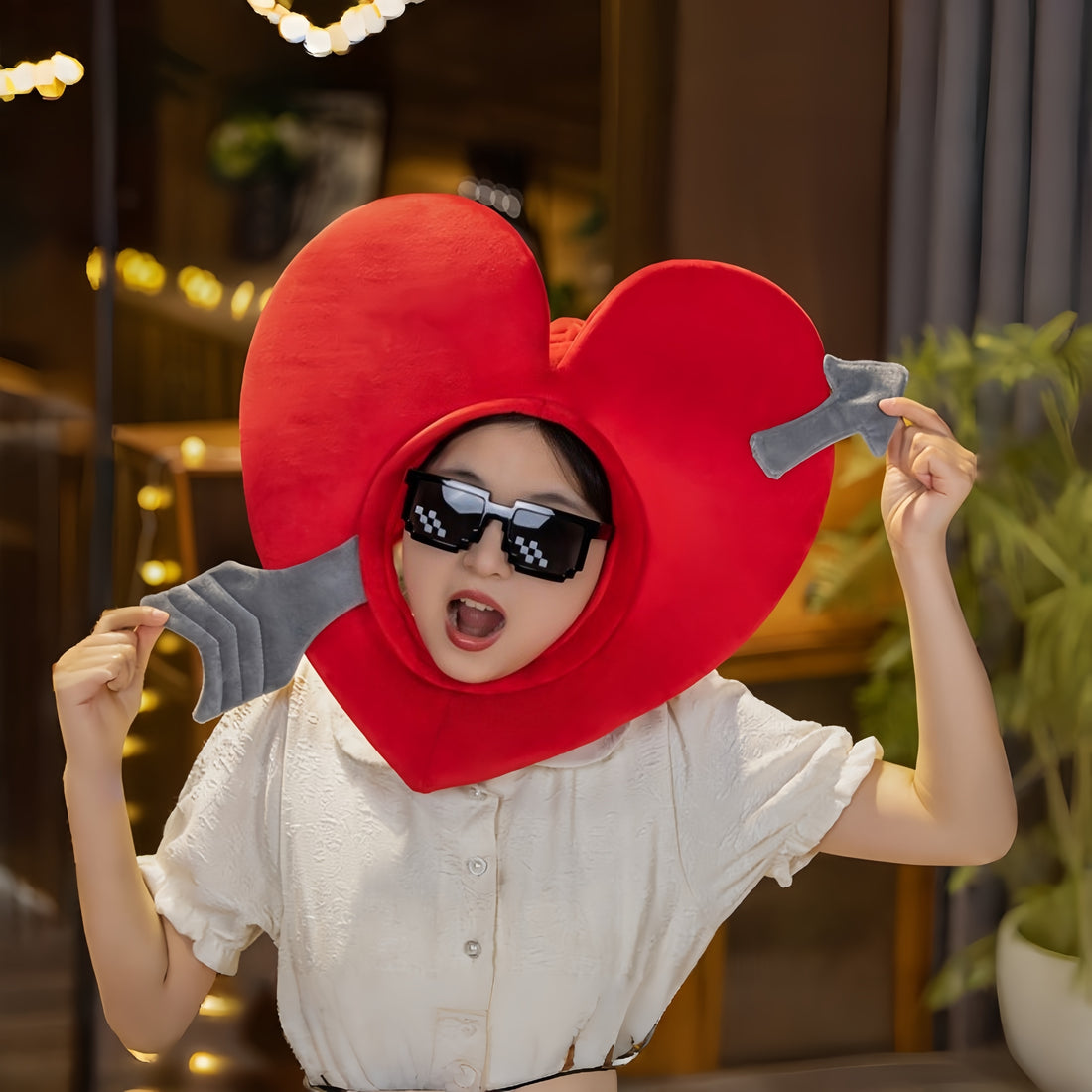 valentines day festival mens womens red heart