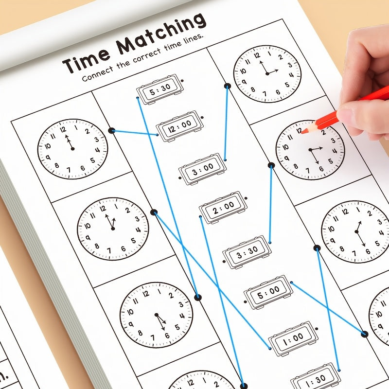 workbook children learn time suitable homeschooling