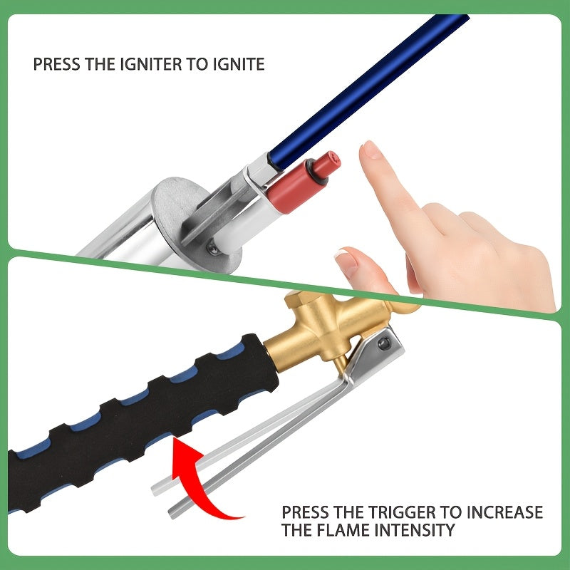 heavy duty propane torch burner kit long handle hose