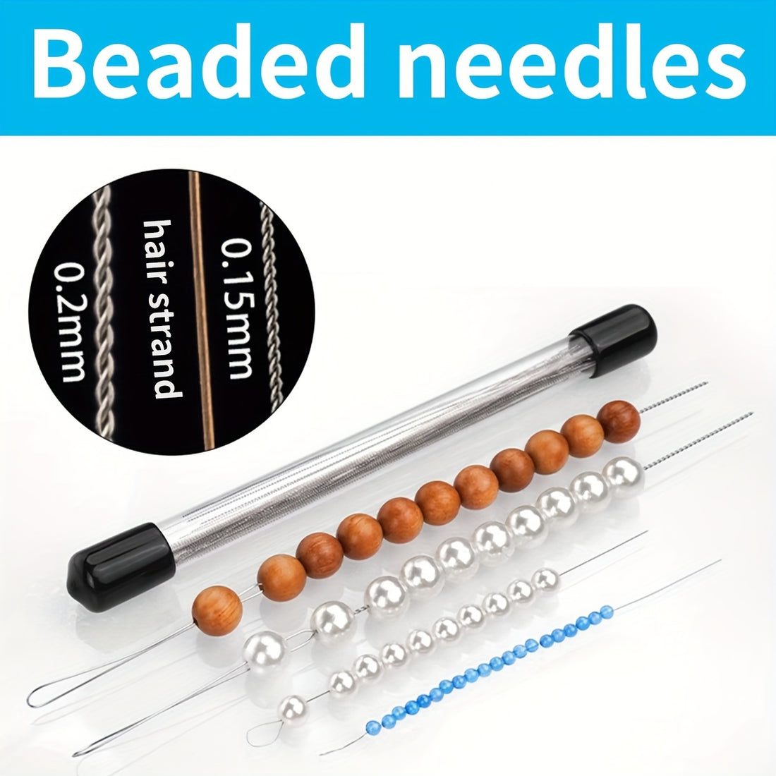 7pcs bead threading needle kit ideal jewelry creation