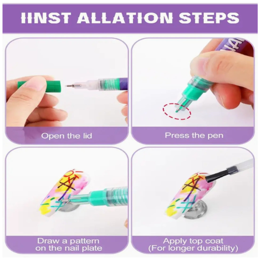 1 color nail art pens nail art pen 3d doodle nail art