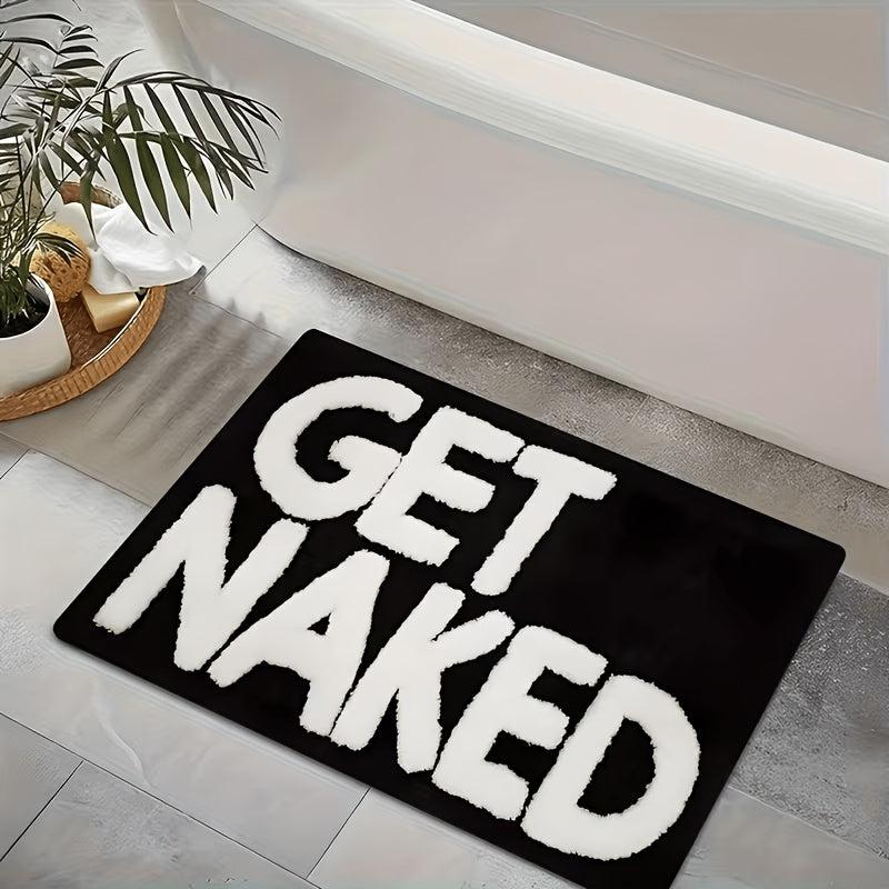 1 bathroom mat printed text soft durable flannel