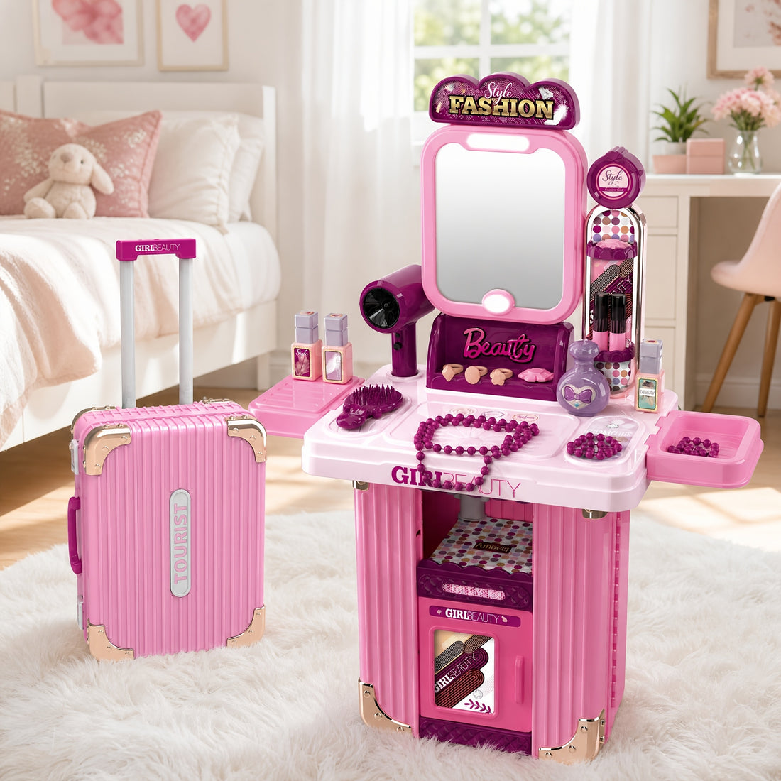 2 in toy portable suitcase makeup