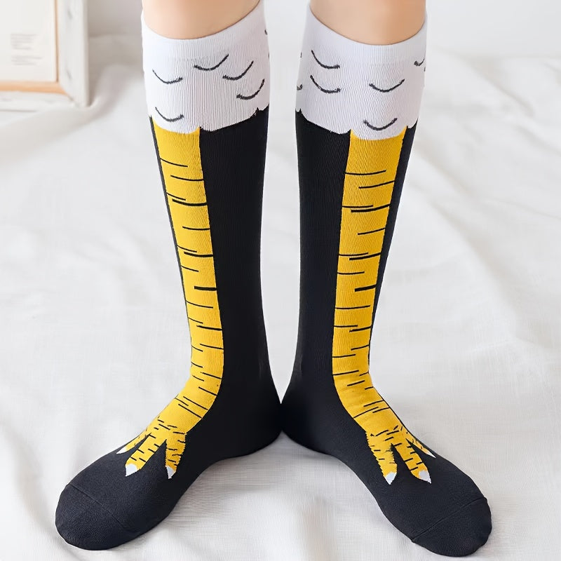 1 2 pack womens plus size socks quirky chicken