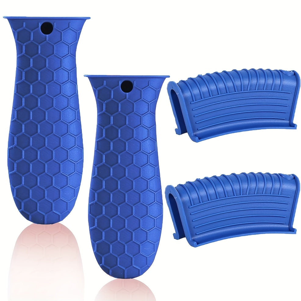 set 4 silicone heat resistant handle covers handle