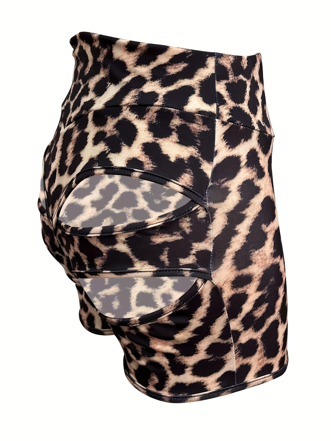 summer leopard high waisted shorts cutouts hips