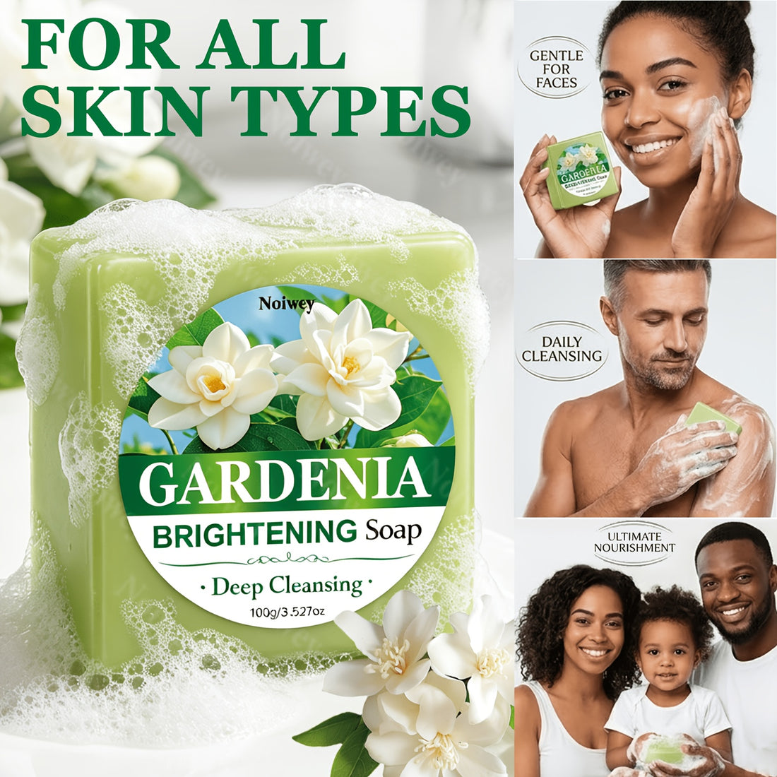 white floral soap bar soap