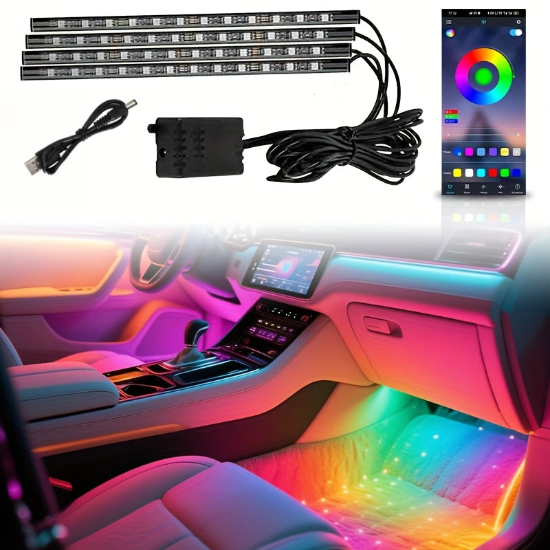 rgb car led light kit multi usb powered diy