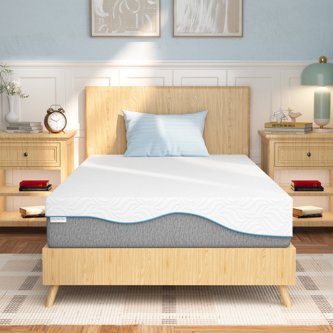 8 Inch Gel Memory Foam Mattress – Twin – Cooling Egg Crate Airflow – Medium Firm – Fiberglass Free – Removable Washable Cover – Certipur-US Certified – Bed In A Box