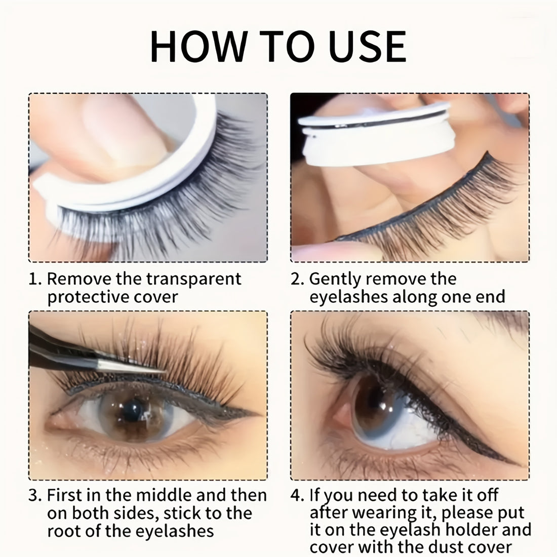 self false eyelashes 3 pairs set pre reusable
