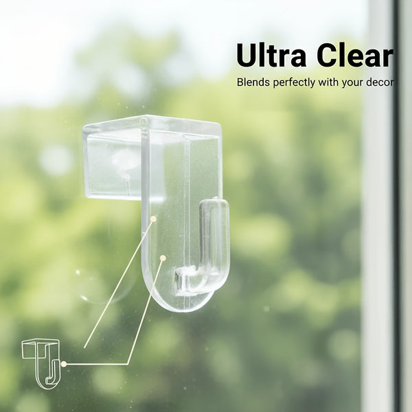 10pcs set transparent curtain hook acrylic flower wreath