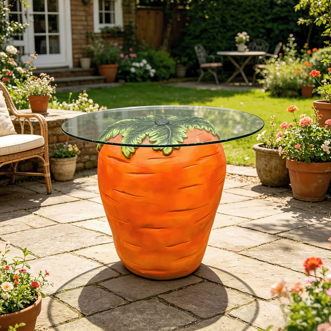 1pc vegetable fruit side table resin carrot