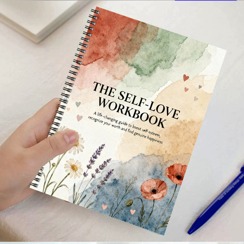 watercolor heart cover self care workbook 70