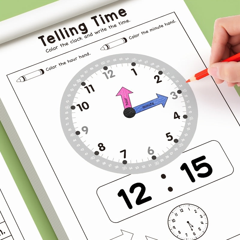 workbook children learn time suitable homeschooling